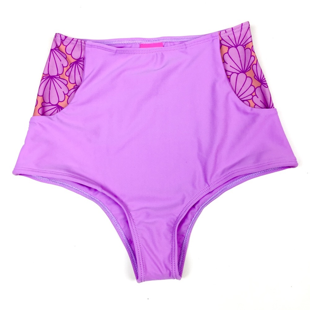 Lolli Lavender Purple Seashell High Waist Bottom S